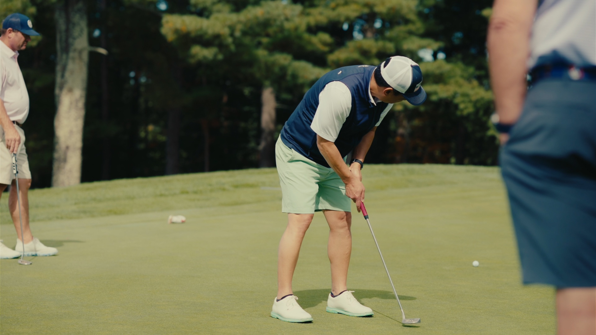 Putting it close on the green